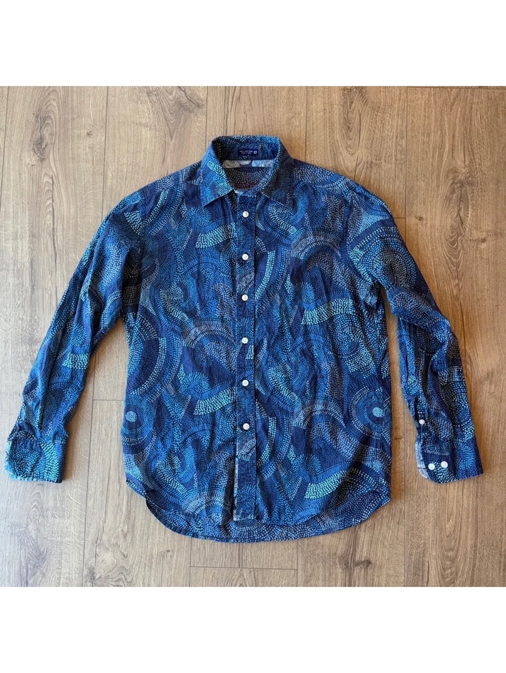 Robert Graham Mens Small - Blue Pattern Button Up Shirt